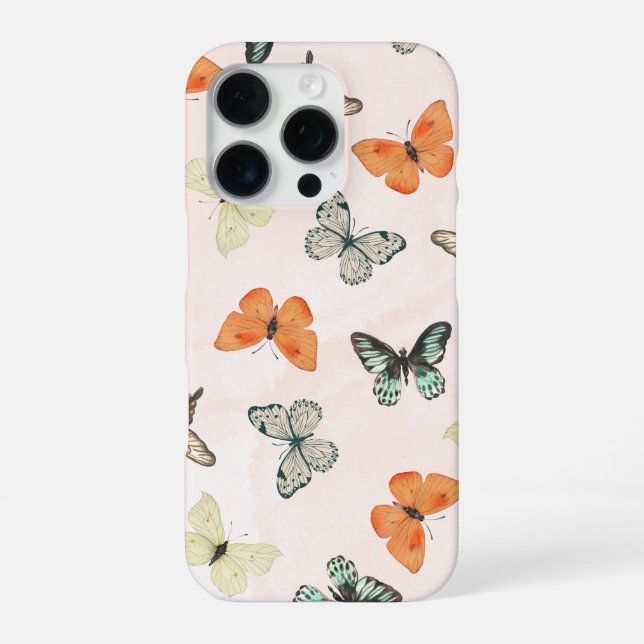 Funda para iPhone 16 Pro 'Jardín de Mariposas Capr (Reverso)