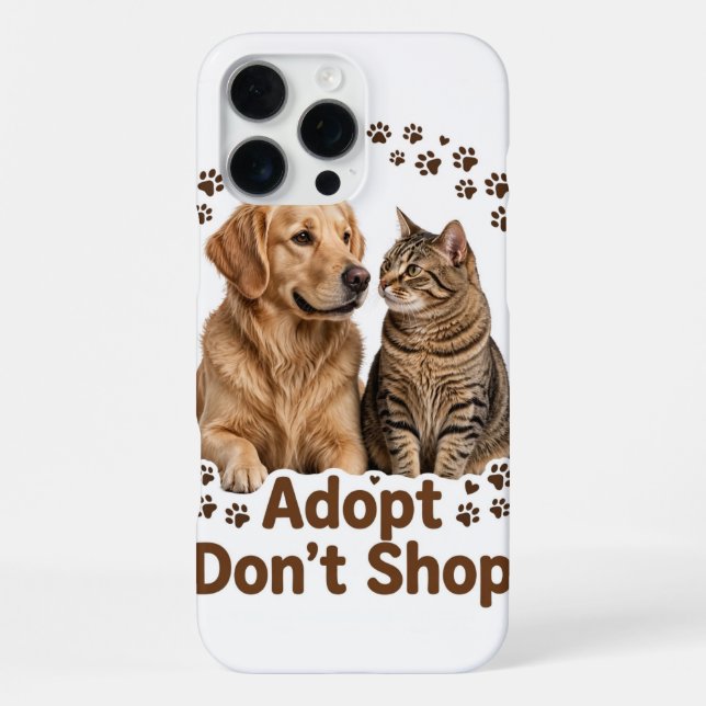 Funda para iPhone 16 Pro Max Adoptar No Comprar (Reverso )