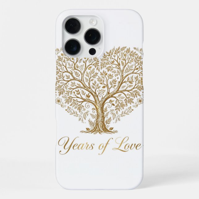 Funda para iPhone 16 Pro Max Años de Amor (Reverso )