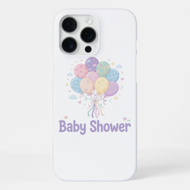 Funda para iPhone 16 Pro Max Baby Shower (Reverso )
