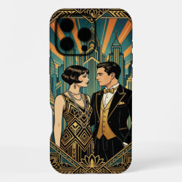 Funda para iPhone 16 Pro Max Black Gold Teal