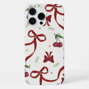 Funda para iPhone 16 Pro Max 'Cherry Ribbon Coquet
