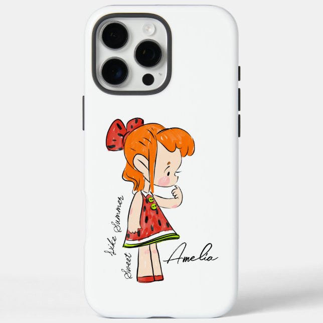 Funda para iPhone 16 Pro Max Chica de sandía (Reverso)