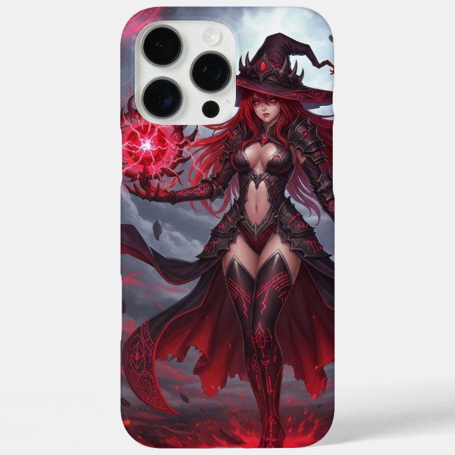 Funda para iPhone 16 Pro Max de Bruja de la Llama  (Reverso )