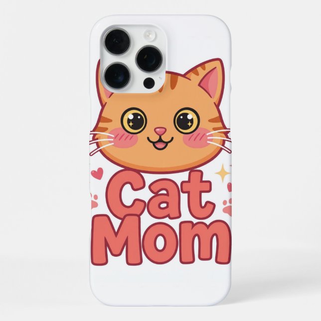 Funda para iPhone 16 Pro Max de Cat Mom (Reverso )
