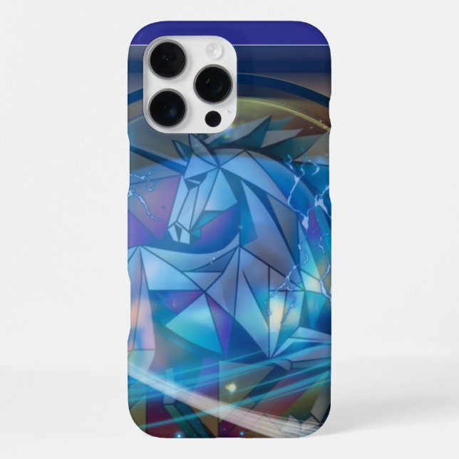 Funda para iPhone 16 pro max de unicornio azul (Reverso )