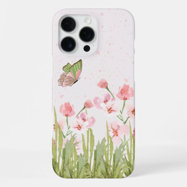 Funda para iPhone 16 Pro Max 'Jardín de Mariposas' (Reverso )