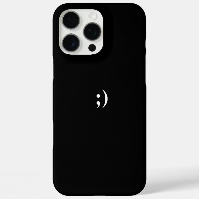 Funda para iPhone 16 Pro Max Negro Simple (Reverso )