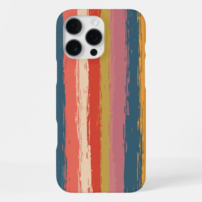Funda para iPhone 16 Pro Max - Patrón de rayas (Reverso )