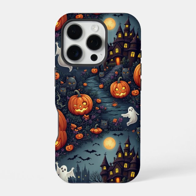 Funda para iPhone 16 Pro Noche Embrujada de Hallow (Reverso )