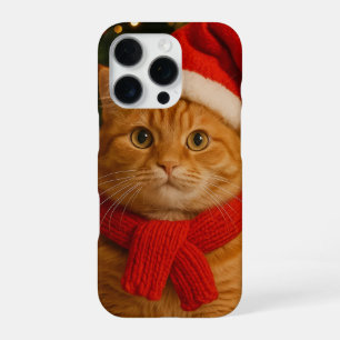 Funda para iPhone 16 Pro Santa Cat