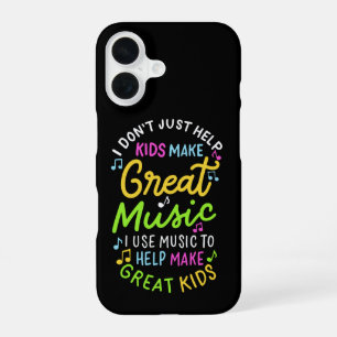 Funda Para iPhone 16 Profesor de Música - Ayuda a los Niños a Hacer Reg