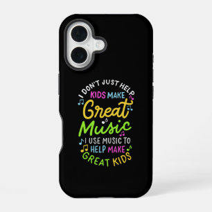 Funda Para iPhone 16 Profesor de Música - Ayuda a los Niños a Hacer Reg