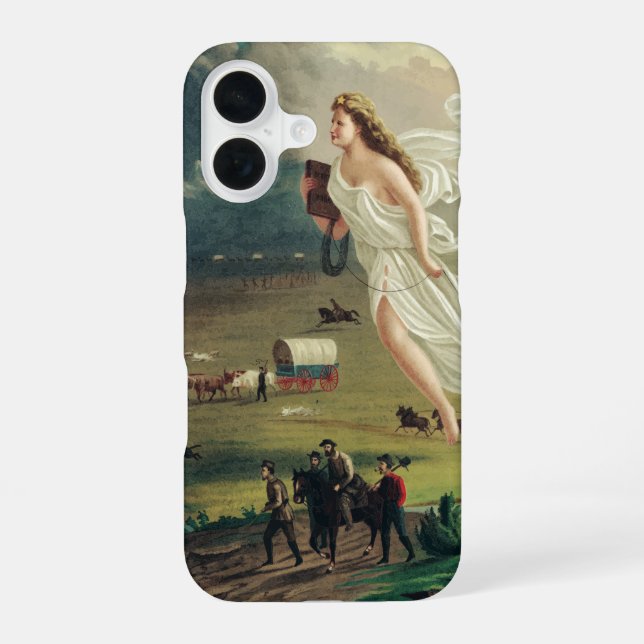 Funda Para iPhone 16 Progreso Americano de John Gast (Reverso )