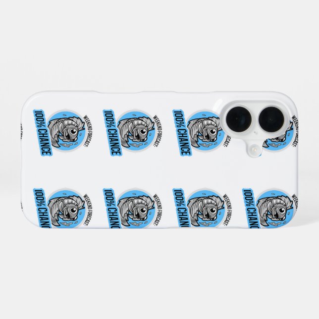 Funda Para iPhone 16 Pronóstico de fin de semana 100% de probabilidad c (Reverso Horizontal)