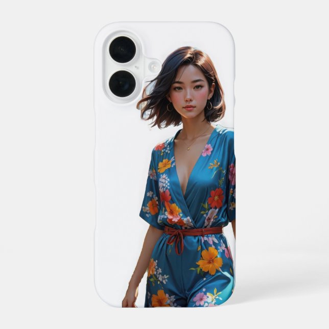 Funda Para iPhone 16 Protección floral de moda - (Reverso )