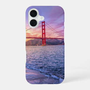 Funda Para iPhone 16 Puente Golden Gate, punto de referencia famoso,