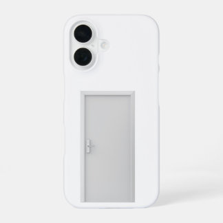 Funda Para iPhone 16 Puerta blanca con cerradura de puerta inteligente