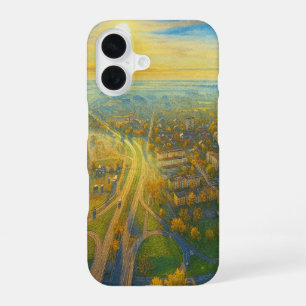 Funda Para iPhone 16 Puesta de sol en la ciudad