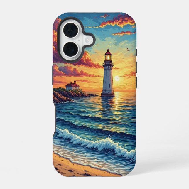 Funda Para iPhone 16 Puesta de sol espectacular (Reverso )