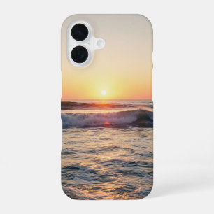 Funda Para iPhone 16 Puesta de sol vintage en el mar