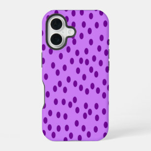 Funda Para iPhone 16 Puntos de Polka Púrpura de Lavender