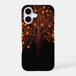 Funda Para iPhone 16 Raíces Digitales: El Árbol de Circuitos Luminosos