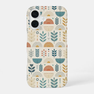 Funda Para iPhone 16 Rainbow Botanical Minimalist