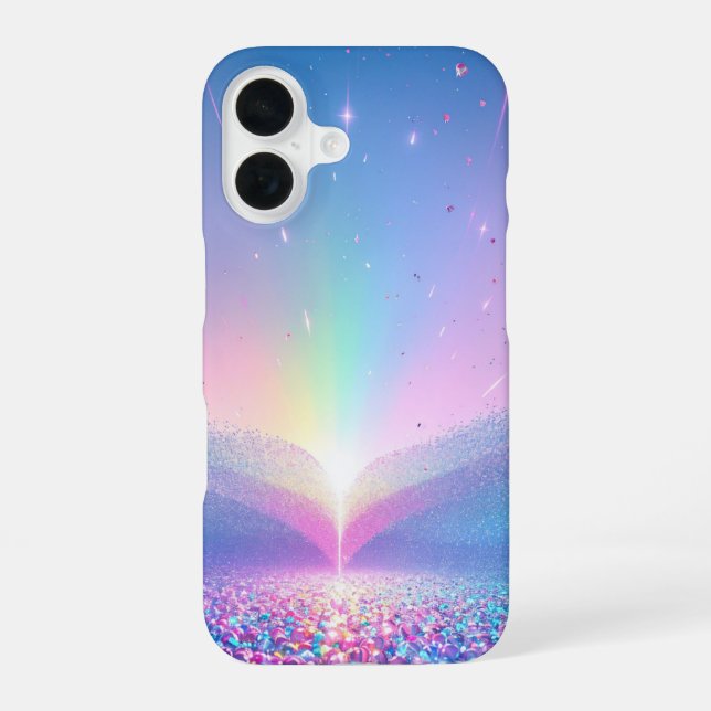 Funda Para iPhone 16 Rainbow Glow Fantasy Phone Case (Reverso )