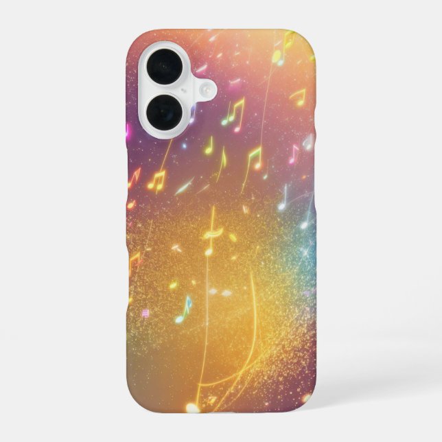 Funda Para iPhone 16 Rainbow Note Symphony Phone Case (Reverso )