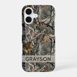 Funda Para iPhone 16 Ramas de bosque Camuflaje Personalizado