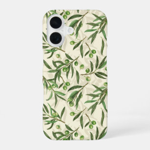 Funda Para iPhone 16 Ramas de olivo acuarela