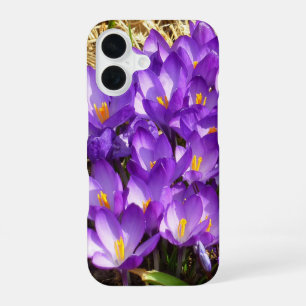 Funda Para iPhone 16 Ramo de Azafranes Morados Floral de Primavera