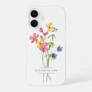 Funda Para iPhone 16 Ramo de flores silvestres personalizado