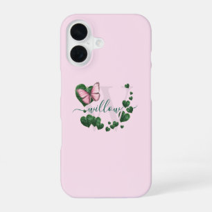 Funda Para iPhone 16 Ramo de Hojas en Forma de Corazón