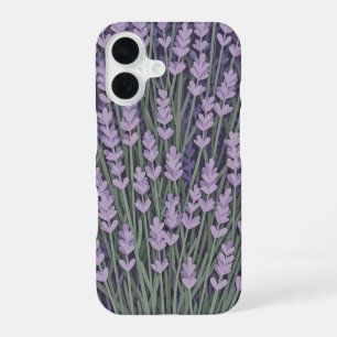 Funda Para iPhone 16 Ramo de lavanda estilizado retro