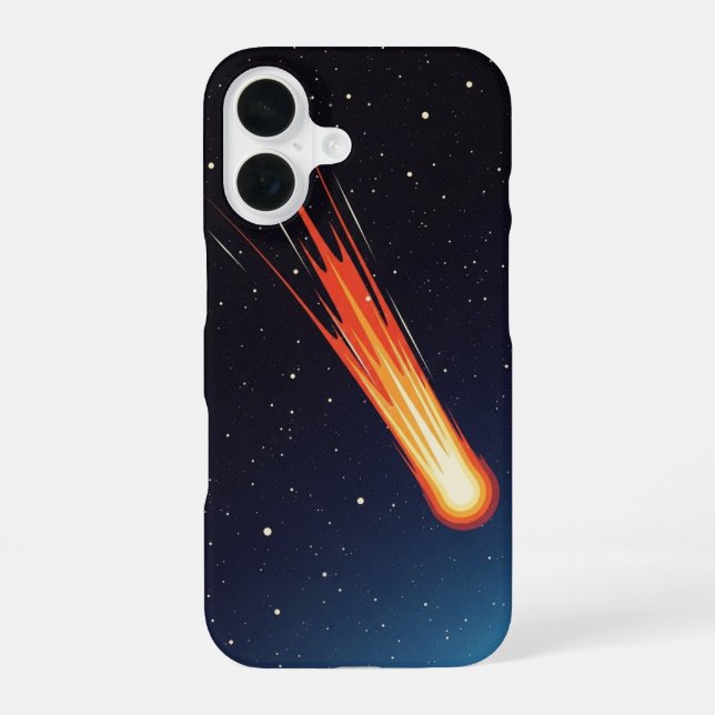 Funda Para iPhone 16 Rastro de cometa retro (Reverso )