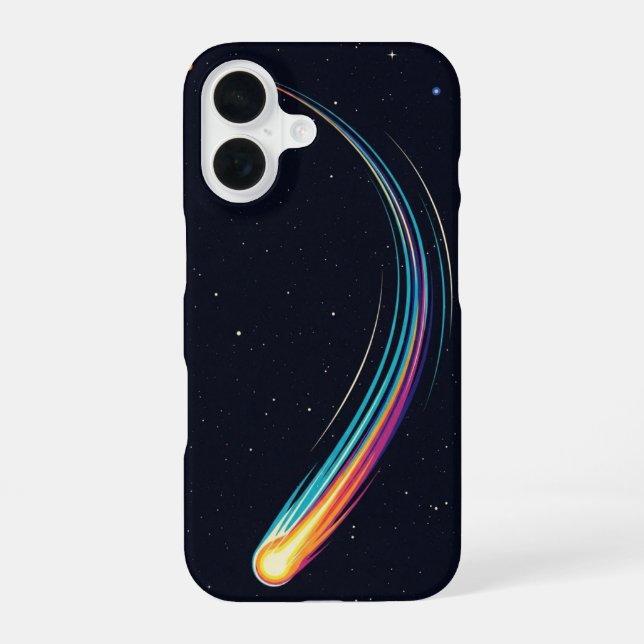 Funda Para iPhone 16 Rastro de cometa retro (Reverso )