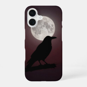 Funda Para iPhone 16 Raven and Blood Moon Gothic Phone Case