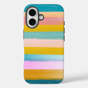 Funda Para iPhone 16 Rayas abstractas de acuarela simples y lindas en r