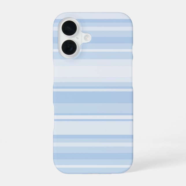 Funda Para iPhone 16 Rayas azul bebé (Reverso )