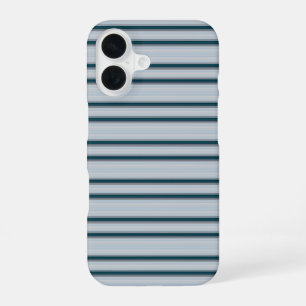 Funda Para iPhone 16 Rayas azules grises lindas