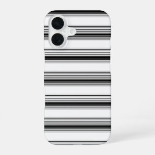Funda Para iPhone 16 Rayas blancas y negras modernas