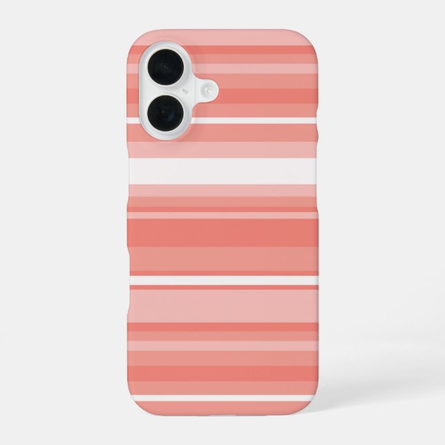 Funda Para iPhone 16 Rayas corales (Reverso )