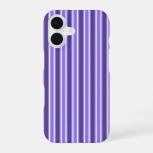 Funda Para iPhone 16 Rayas de caramelo morado y blanco