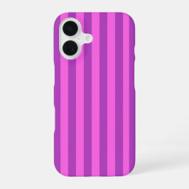 Funda Para iPhone 16 Rayas de dos tonos púrpura