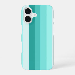 Funda Para iPhone 16 Rayas de sombra turquesa