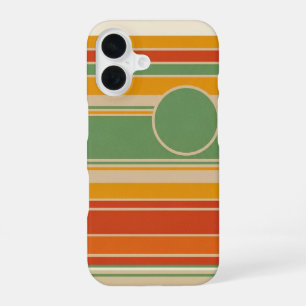 Funda Para iPhone 16 Rayas Retro con Círculo