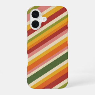 Funda Para iPhone 16 Rayas Retro Diagonales