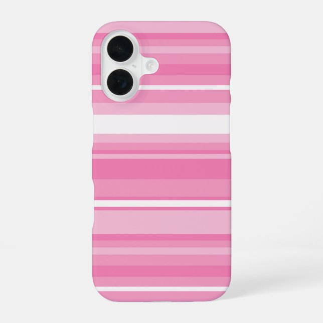 Funda Para iPhone 16 Rayas rosas (Reverso )